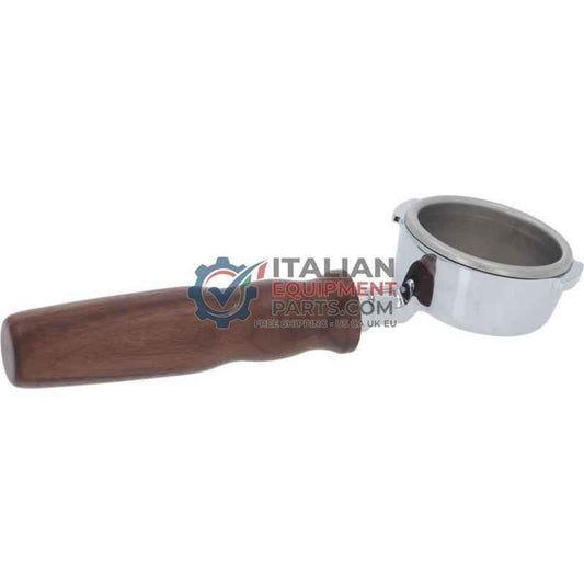 Bezzera BZ10 BZ13 BZ16 Bottomless Wooden Handle Portafilter - ItalianEquipmentParts.com