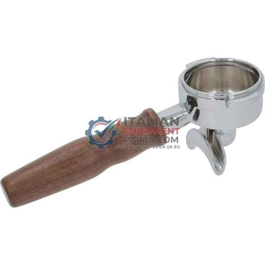 Double Spout Wooden Handle Filter Holder for La Marzocco - ItalianEquipmentParts.com