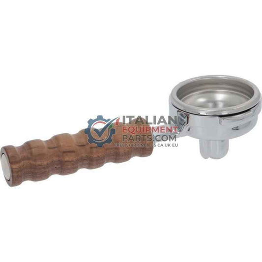 Faema Single Spout Wooden Handle Portafilter - ItalianEquipmentParts.com