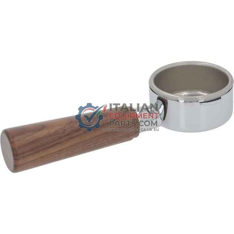 La Pavoni Wooden Handle Bottomless Portafilter - ItalianEquipmentParts.com
